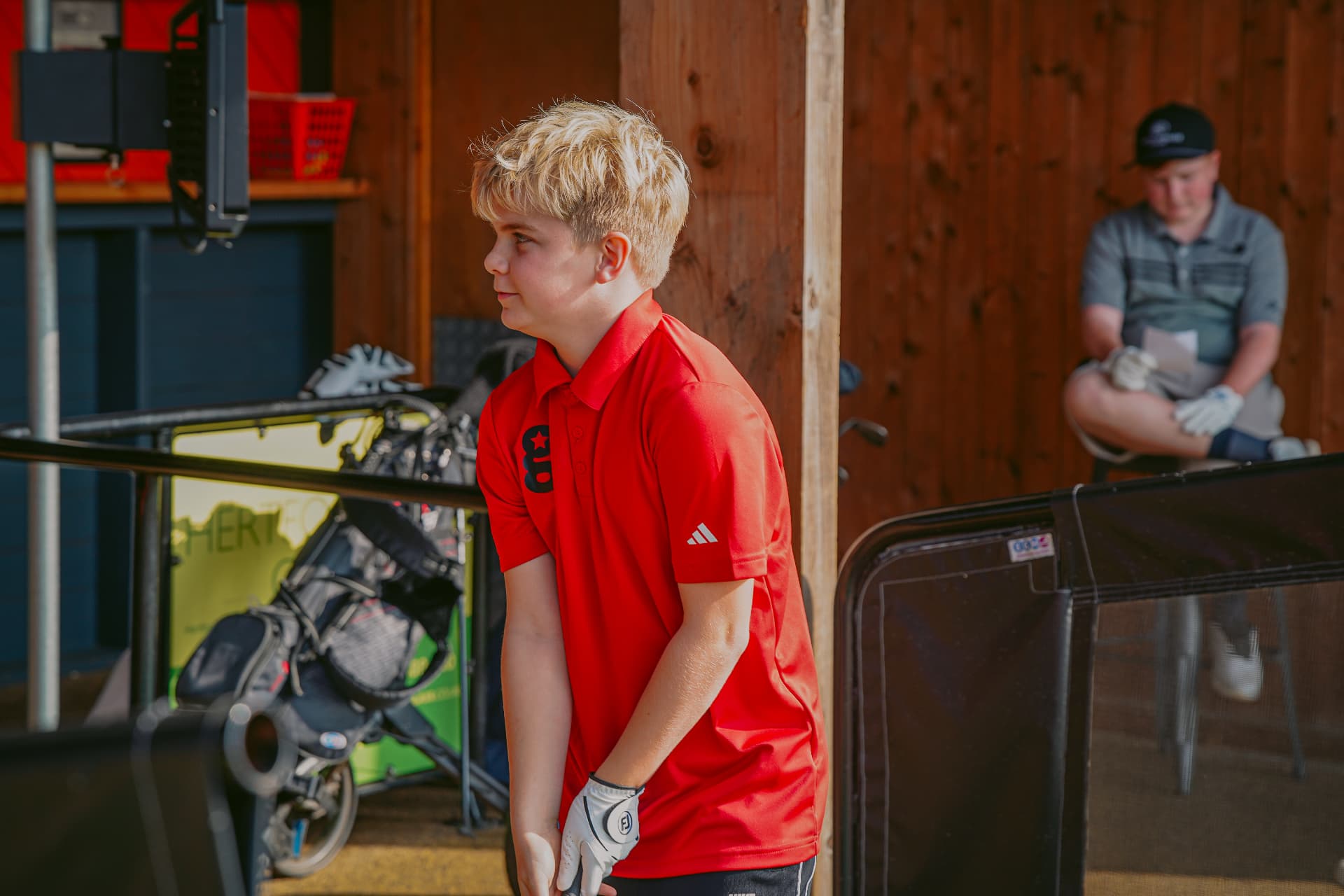 Junior golfer taking part in a Golfstars school competition
