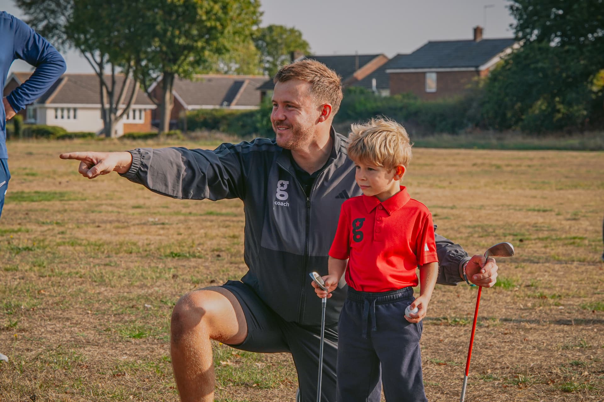 A young golfer learning at a Golfstars camp